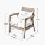 Fauteuil club d'extérieur en acacia avec coussins Deeko-912102762
