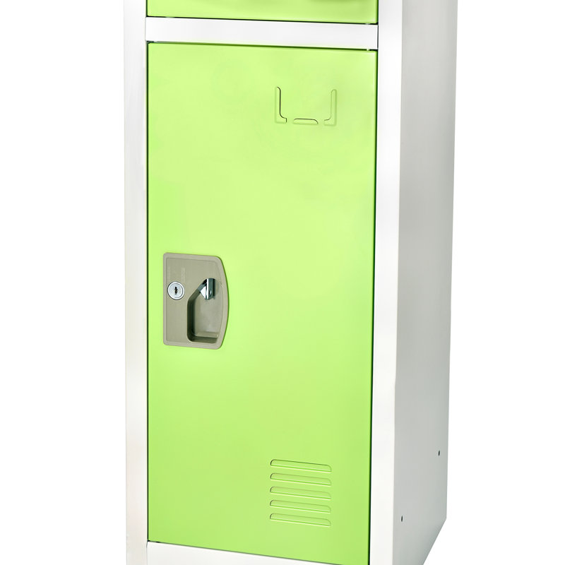 Green 3-Tier Steel Storage Locker with Key Lock
