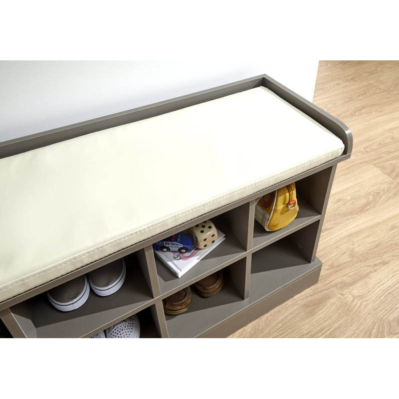 Bertaux Upholstered Storage Bench, Grey