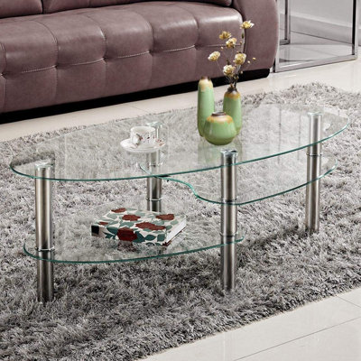 Table basse à quatre pieds avec rangement Thacher