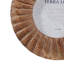 Ribbed Mango Wood and Glass Round Picture Frame for Home Accent - Decorative Photo Frame for Entryway Display Arrangement - 7", Brown & Tan