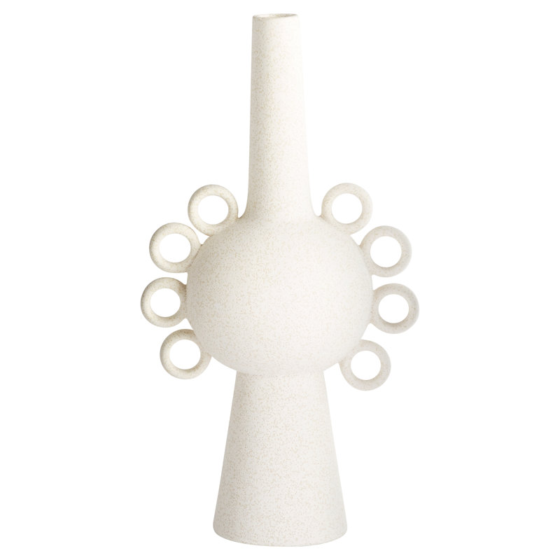 Ringlets Ceramic / Porcelain Jar, 18" H x9.5" W x4.75" D