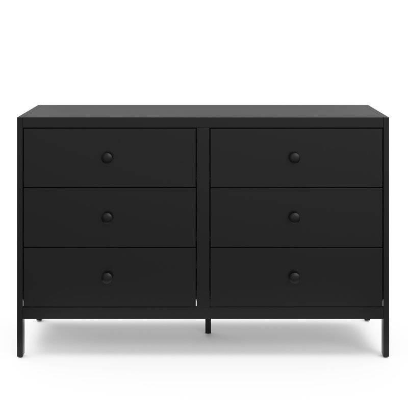 Commode double 6 tiroirs Graco Universal, Noir