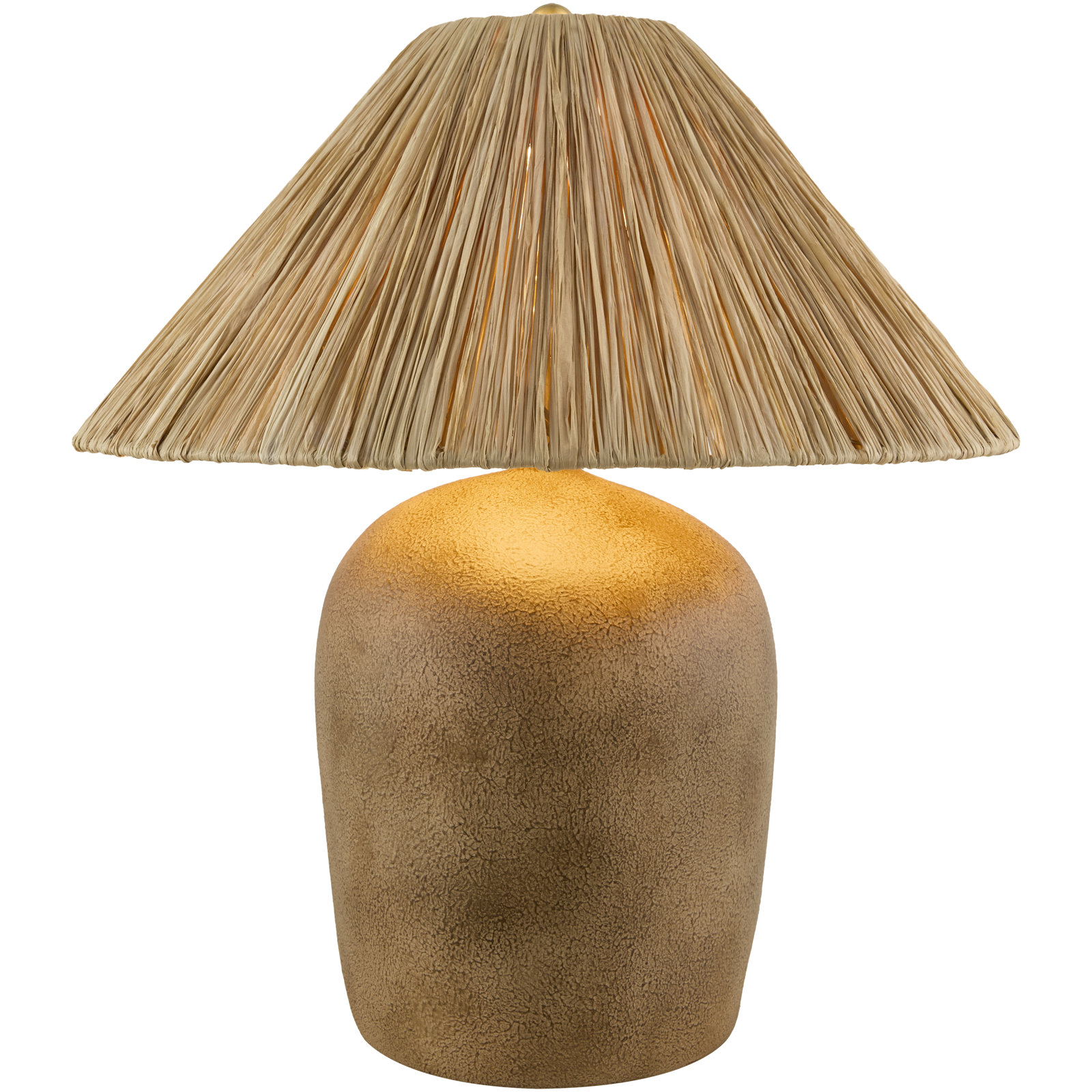 Danica Table Lamp, Distressed Brown, Seagrass Empire