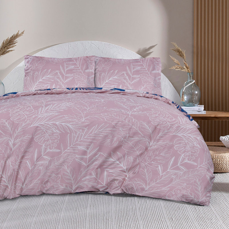 Prochniak Polyester Floral Duvet Cover Set with Pillowcases, Double - 2 Standard Pillowcases