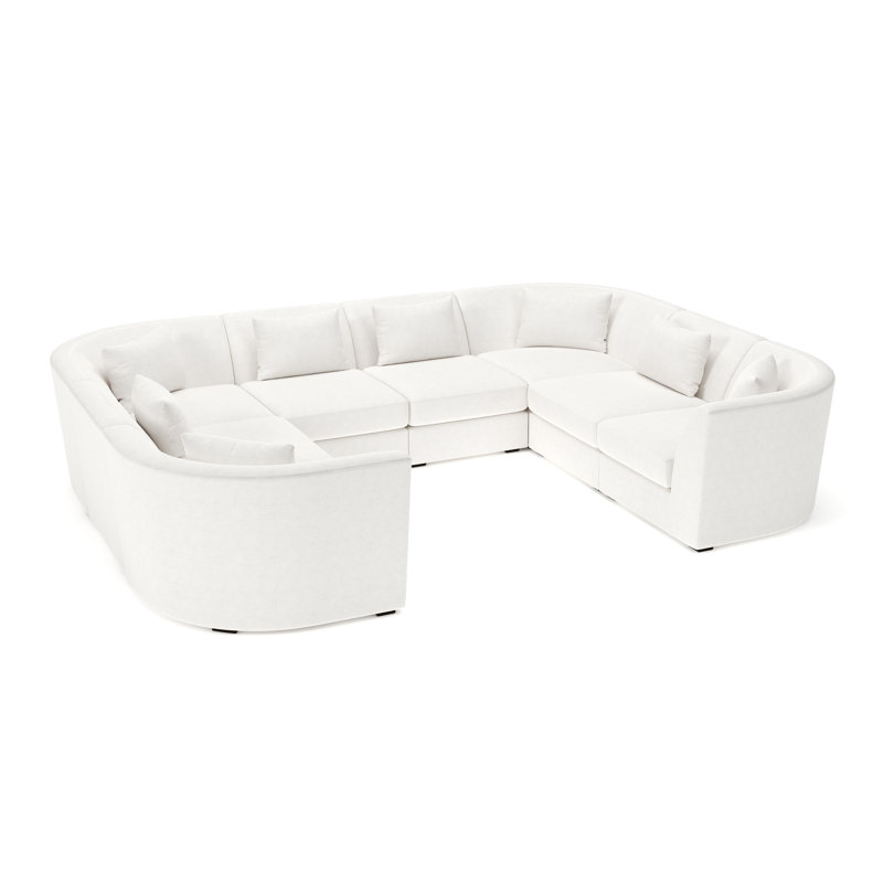 Krista 8-PC Curved Modular Sectional, Nomad Snow