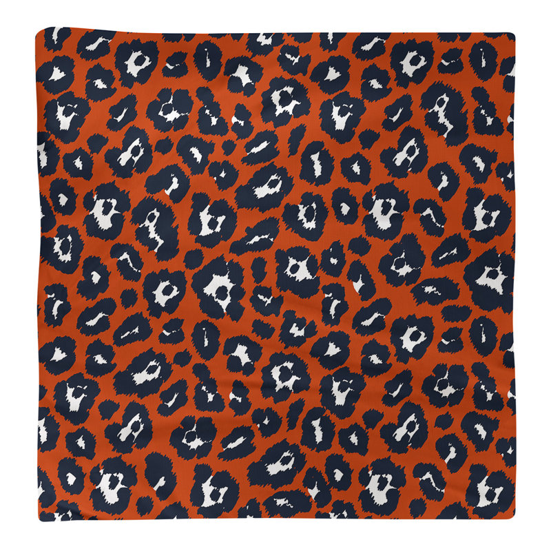 Serviette de table en coton Chicago, Orange/Blanc, 22 po x 22 po
