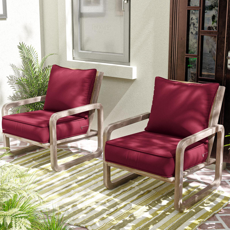 Coussin de siège / dossier d'extérieur, L 24 po x P 24 po, Bourgogne