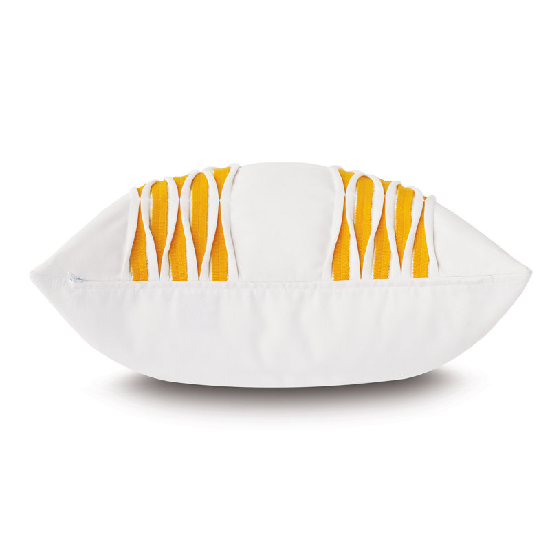 Tamaya Square Indoor/Outdoor Pillow Cover & Insert, Wicking Cloud/Yellow