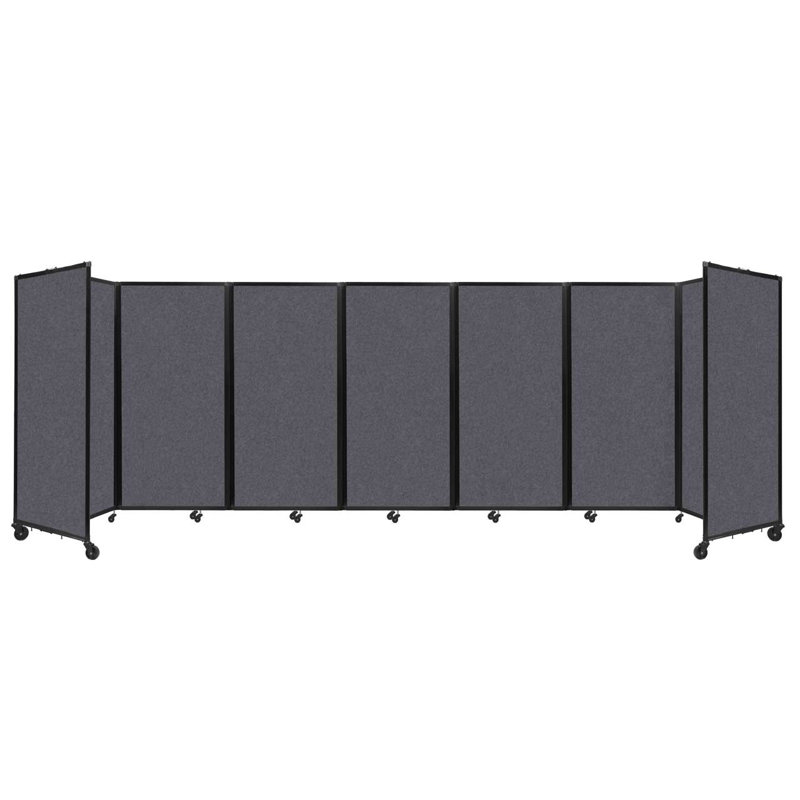 Cloison portative Soundsorb Room Divider 360, H 72 po x l 102 po x P 1 po, Gris foncé