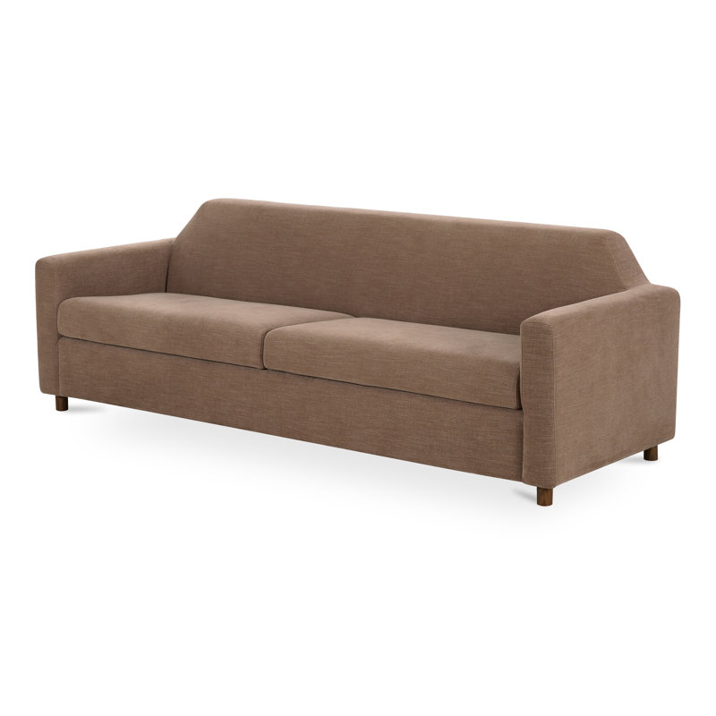 Breck Finch 92" Upholstered Sofa, Soft Cashmere Taupe Linen Blend