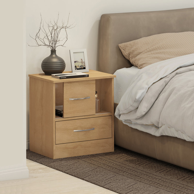Cascio 1 Drawer Bedside Table, Sonoma Oak