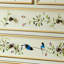 Meuble d'appoint à cinq tiroirs en bois massif peint à la main avec motif floral