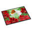 Tapis de porte d’extérieur anti-dérapant fox terrier poinsettas-38379835