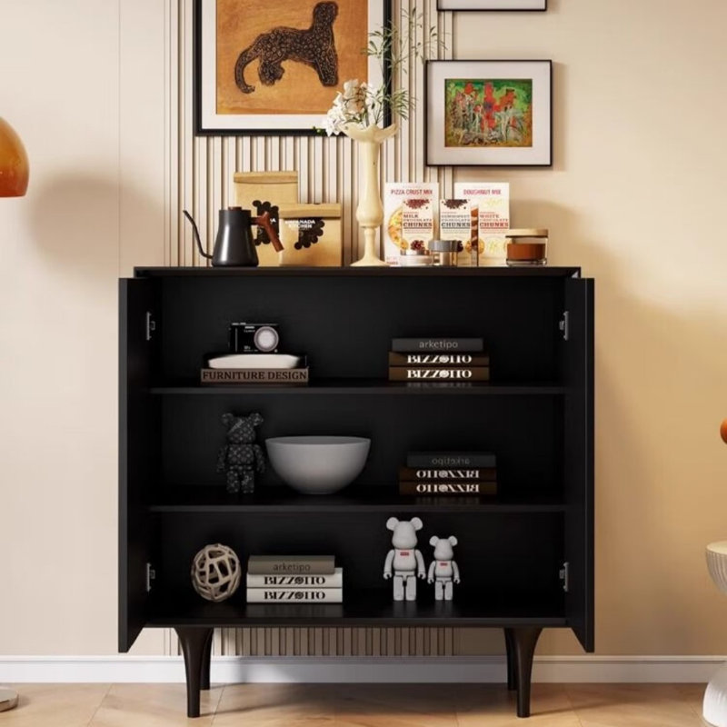 Retro And Simple Sideboard, Black