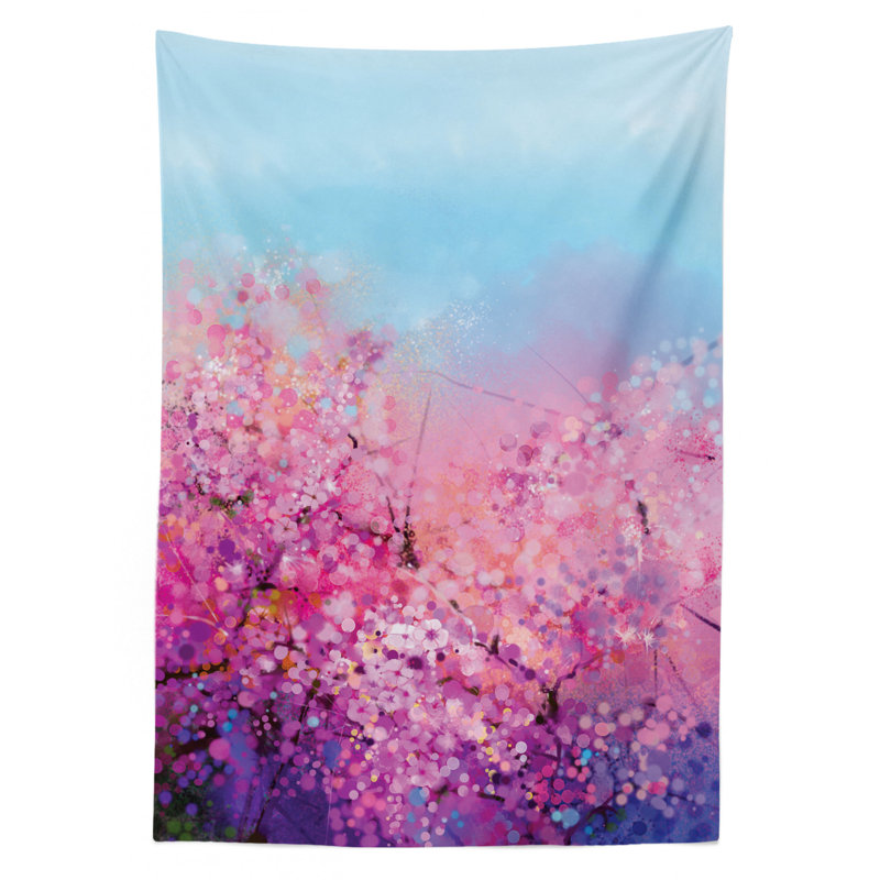 Flower Tablecloth, 90" L x 60" W