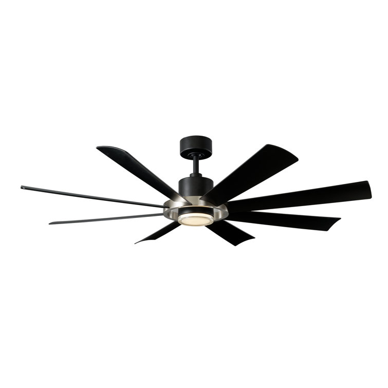 Aura 8 - Blade Indoor/Outdoor Smart Ceiling Fan with Adjustable CCT 2700K-3000K-4000K-5000K LED Light Kit and Remote Control Included, Works With Alexa and iOS or Android App