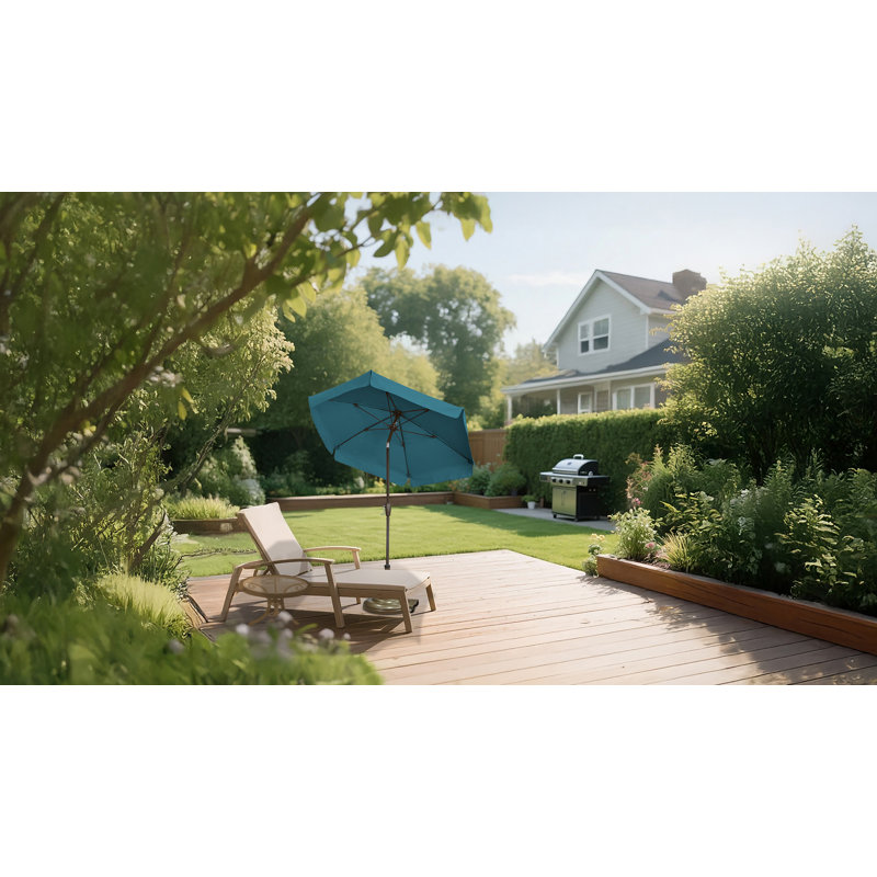 Parasol de marché 7,5 pi Home Garden, Bronze champagne, Sarcelle