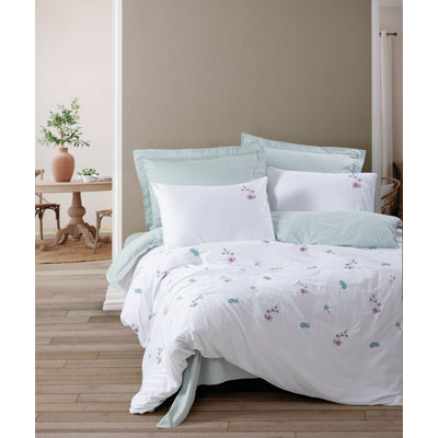 Satin Floral Duvet Cover