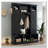 Modern All-in-One Hall Tree with Adjustable Shelves, Classic Arched Farmhouse Storage Bench with Dual Side Cabinets-761150516
