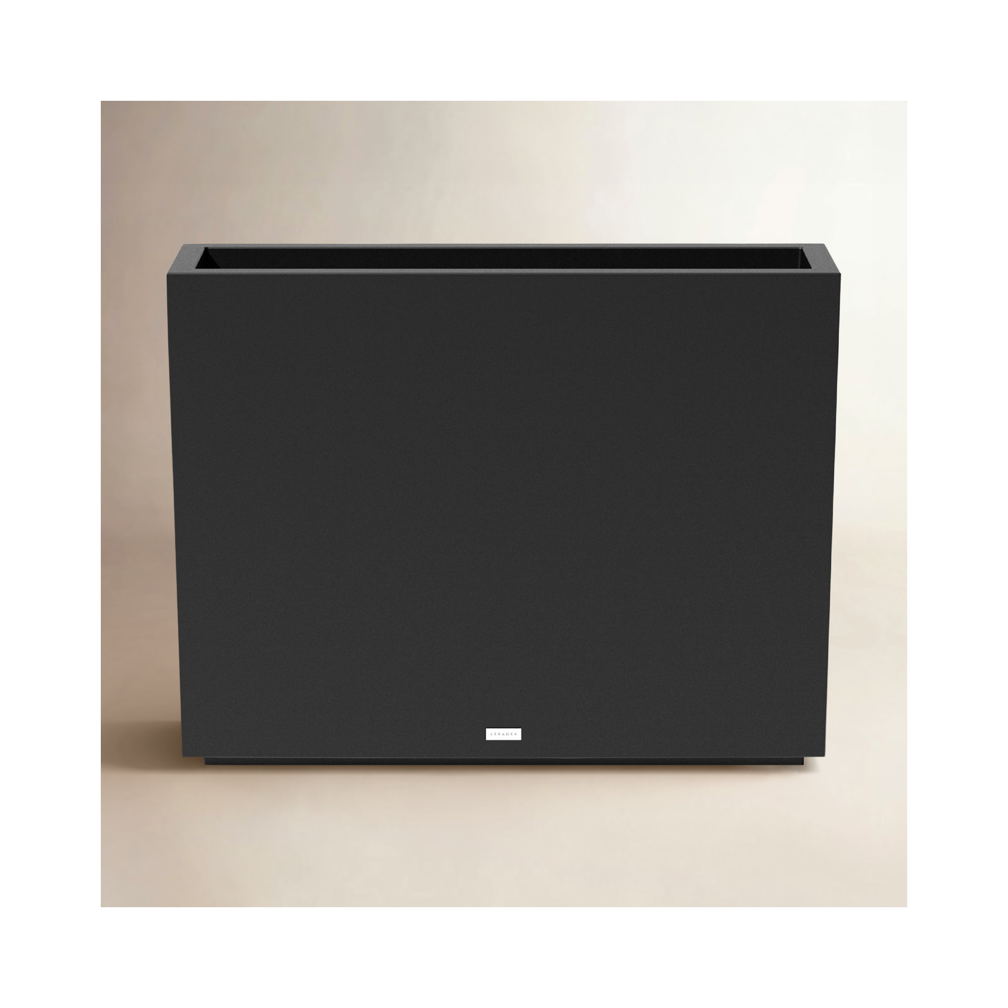 Block Series Span Planter, Black, 30” H x 38” W x 10” D