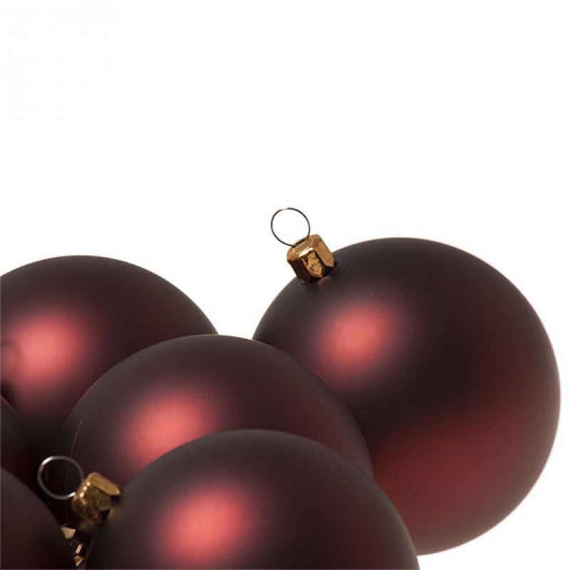 8cm Bauble, Burgundy Satin