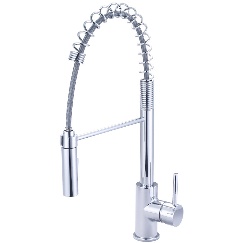 Olympia Faucets I2V Pull Down Kitchen Faucet, Polished Chrome