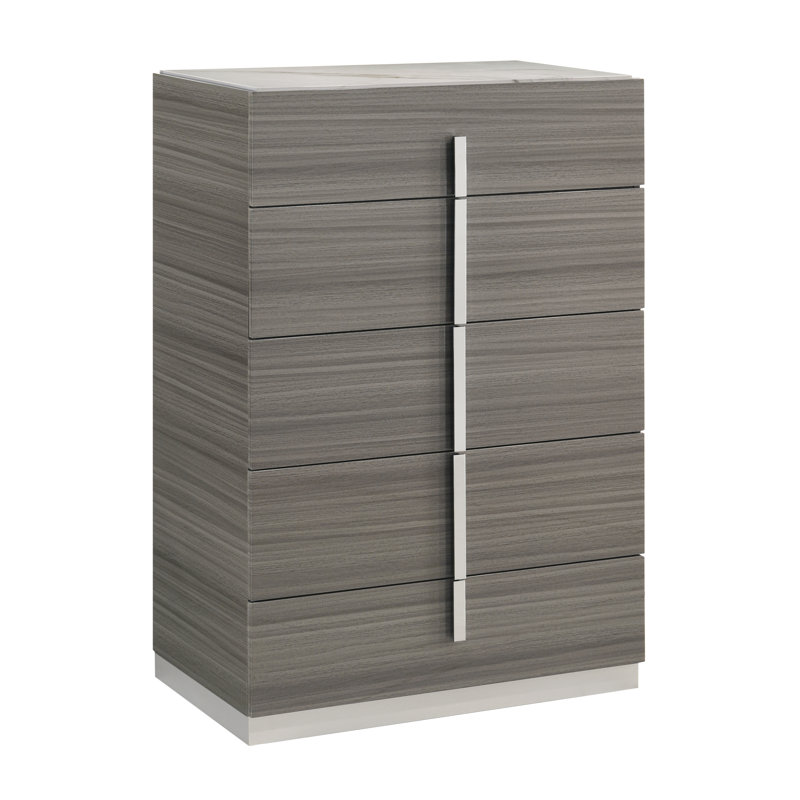Hutcheson  5 Drawer Chest Gray