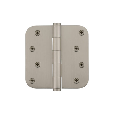 4 in. H x 4 in. W Brass Butt Bearing Door Hinge