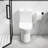 Compliant Toilet, 17" Height, 1.1/1.6 Dual Flush, Rimless Bowl, Soft Closing Seat, Gloss White, 12" Rough-in, Close Maintenance-