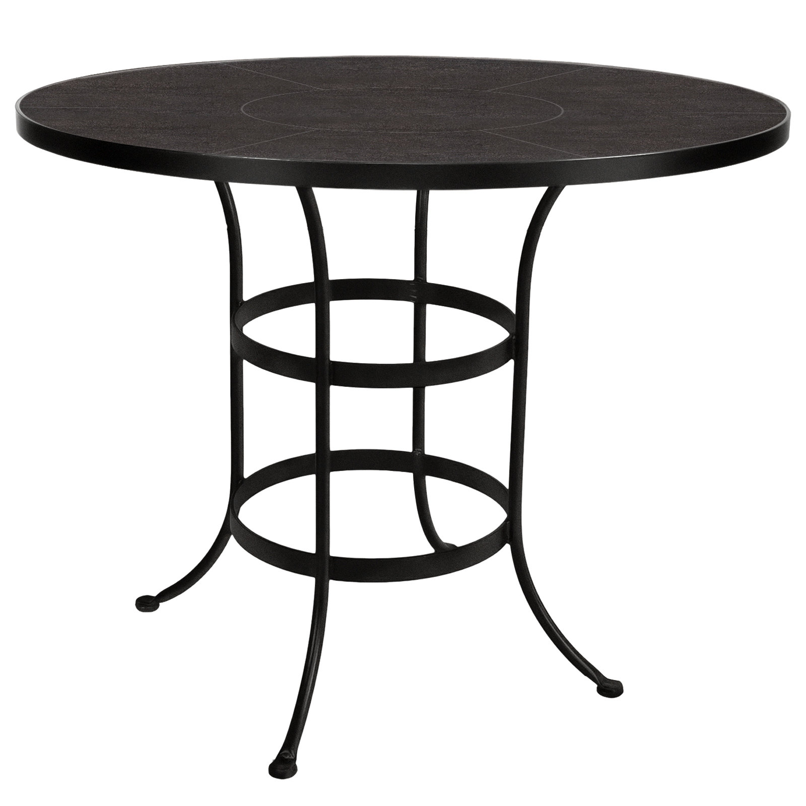 OW Lee Round Wrought Iron Counter Height Table | Perigold
