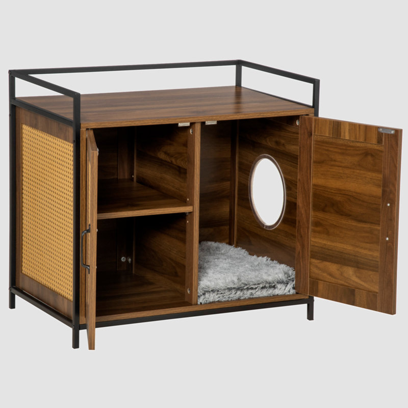 Enceinte de litière en bois