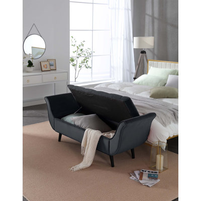 Banc long capitonné rétro de 65 pouces avec repose-pieds en velours avec design rétro classique, repose-pieds de style Mid-Century moderne pour le salon et le vestibule de la chambre à coucher