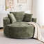 Fauteuil d'appoint rond, fauteuil demi-tonneau pivotant sur chenille à 360 °, canapé-lit moelleux moderne-1531300147