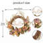 Couronne de soie artificielle rose, couronne de décoration de café pour porte murale de bureau extérieur