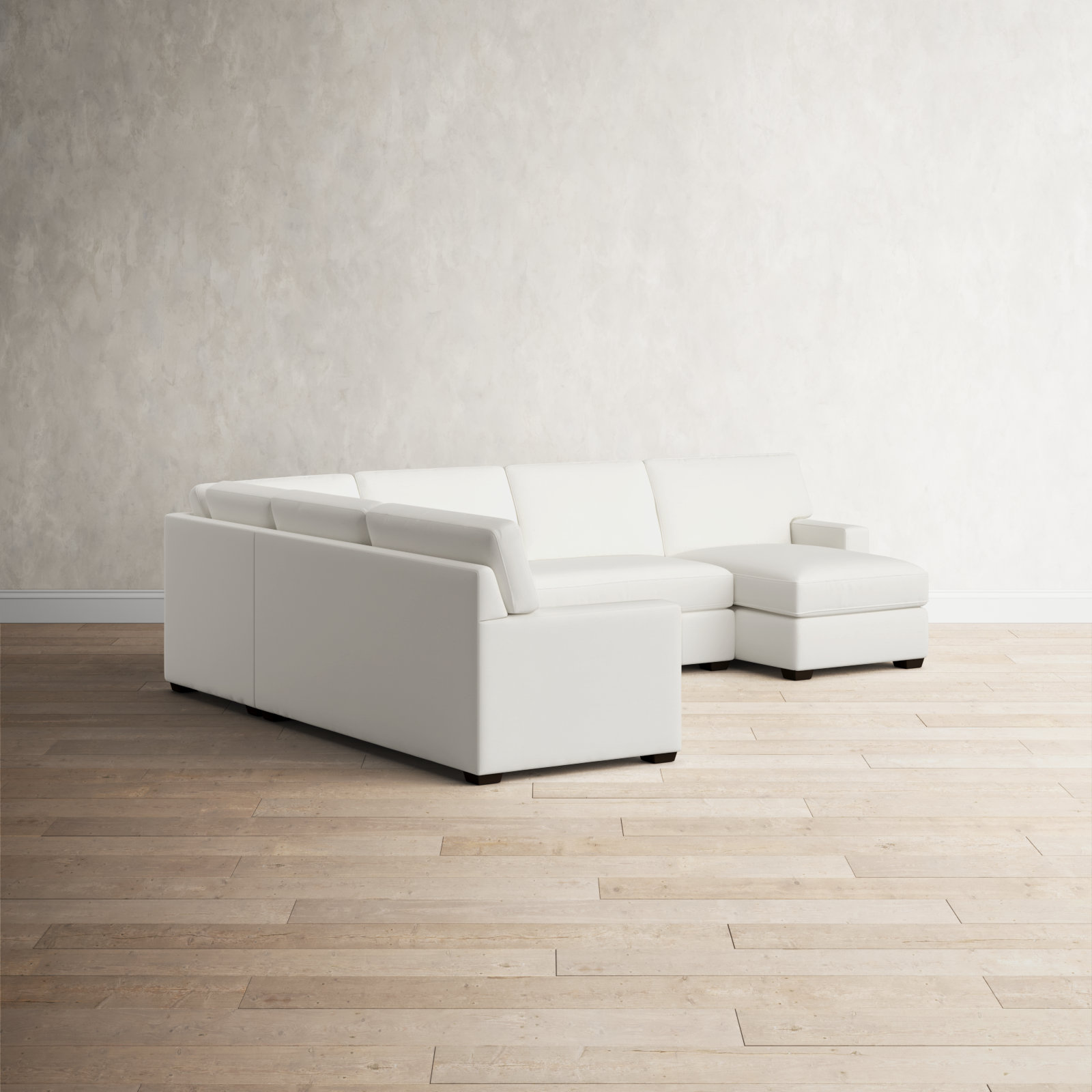 Taylor Upholstered U-Sectional, Nomad Snow Crypton® Chenille, Left Hand Facing