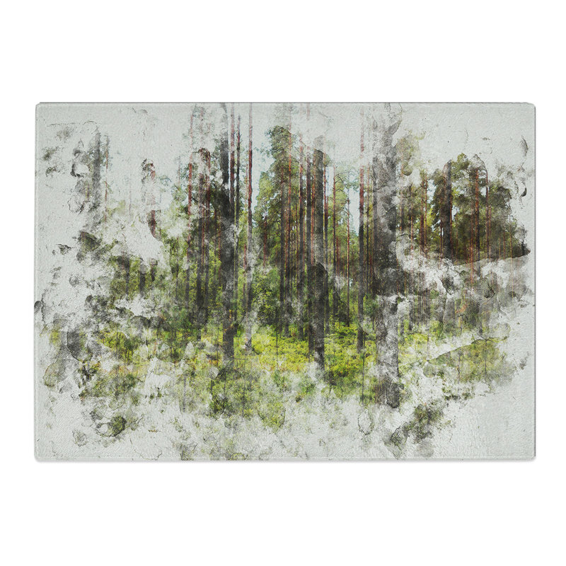Forest Vol.1 Watercolour Chopping Board, 0.4cm H x 20cm W x 28.5cm L