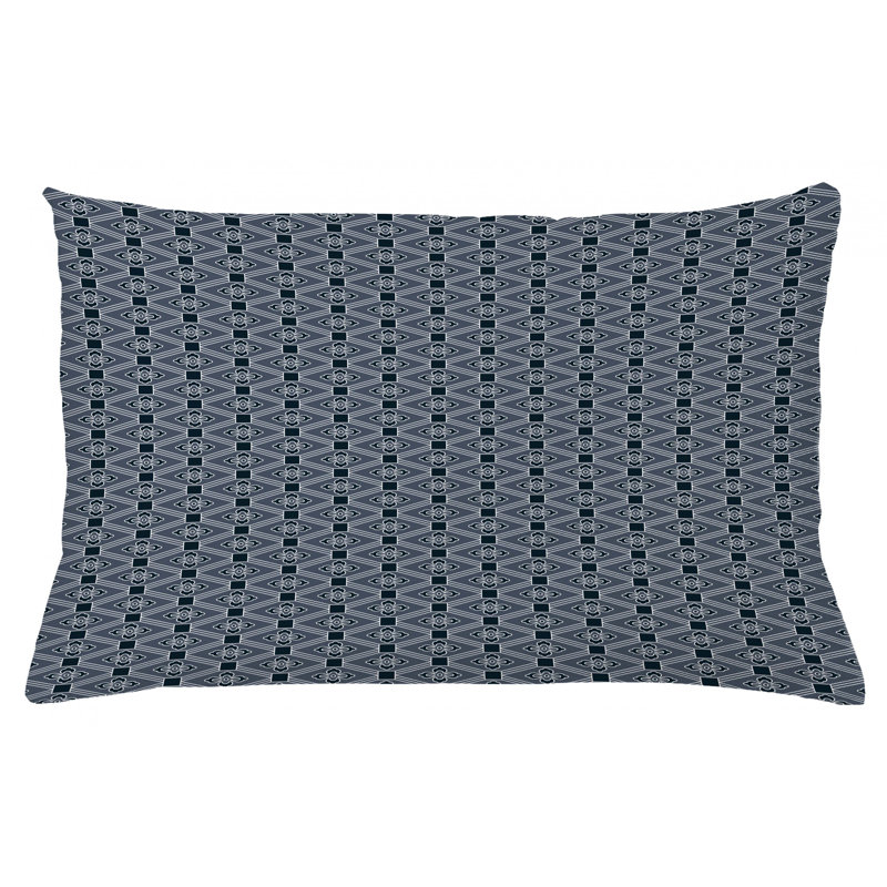 Housse de coussin lombaire géométrique intérieur/extérieur japonaise, 16 po x 26 po