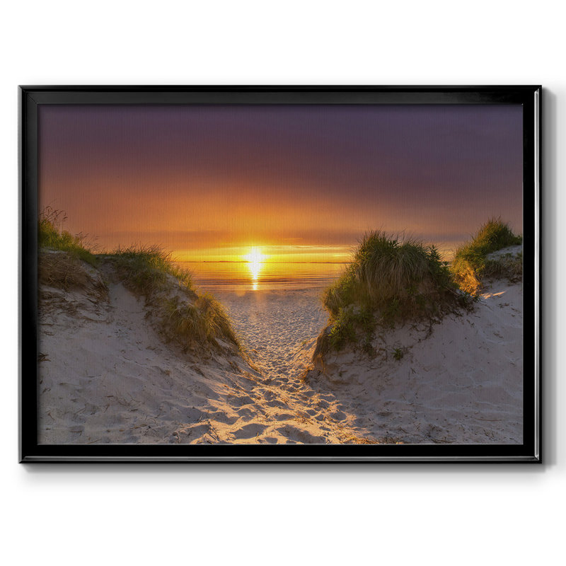 Path To Happiness, H 30 po x l 44 po x P 1,5 po, Toile avec cadre flottant noir