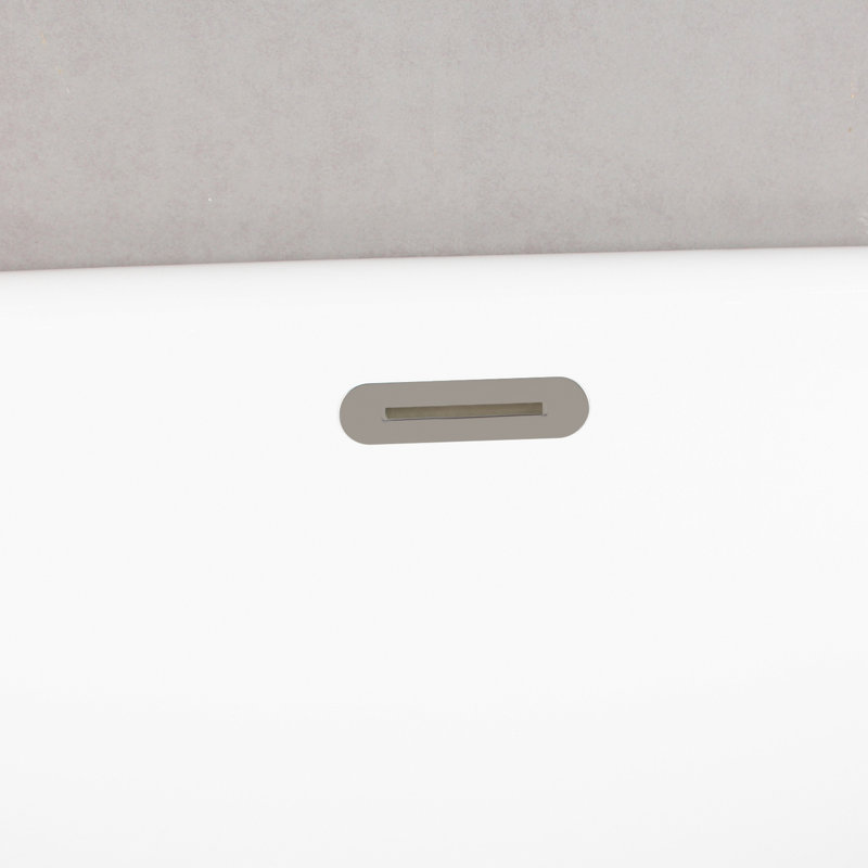 Kingston Brass Aqua Eden 63-Inch Acrylic Oval Double Ended Freestanding Tub With Drain, Brushed Nickel