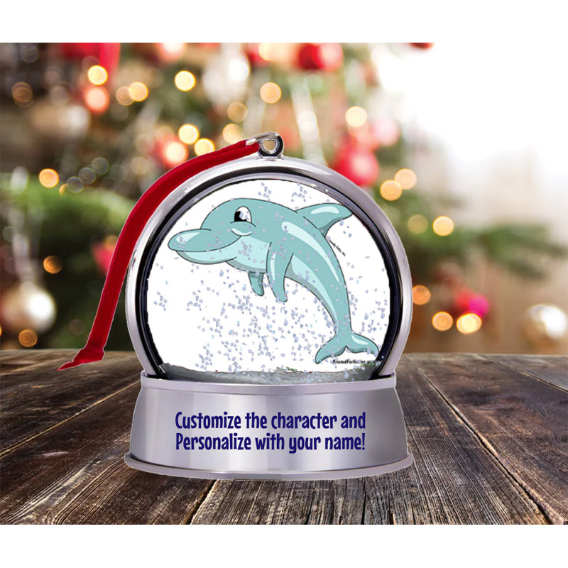 Magnet de globe de neige personnalisé Dolphin Folks - grand cadeau!, Oui