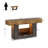 63'' Farmhouse Wood Console Table With Drawers And Hidden Storage Compartment, Long Entryway Sofa Table With Rgb Led Lights For Living Room, Hallway, Foyer
