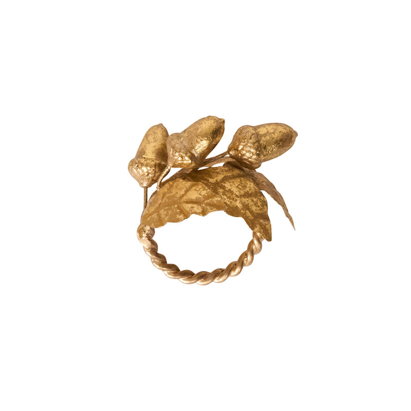 Forest Walk Leaf Napkin Ring Assorted - Gold