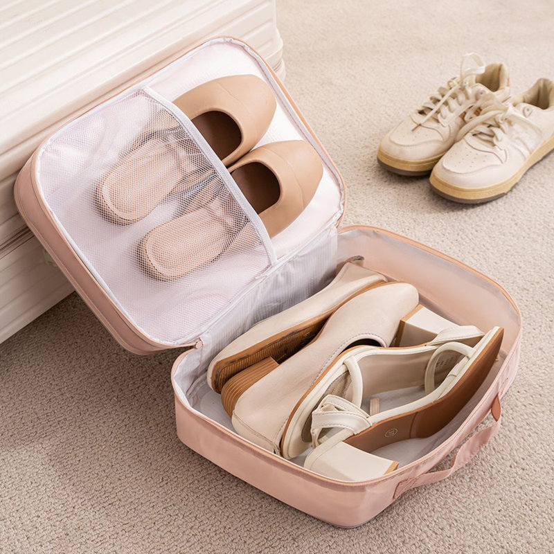 Partition Travel Storage Shoe Bag Large Capacity Clothing-item Storage Bag Portable Hanging Bag Twill Fabric Water Resistants And Dirt Resistants Material