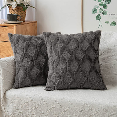 Set of 2 Throw Pillow Covers Only– 18"x18" Decorative Throw Pillow Covers