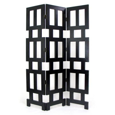 Aatreya 54'' W x 76'' H 3 - Panel Solid Wood Folding Room Divider