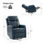 Fauteuil inclinable et oscillant pivotant en similicuir de 26,5 po McGuffey-1341375073