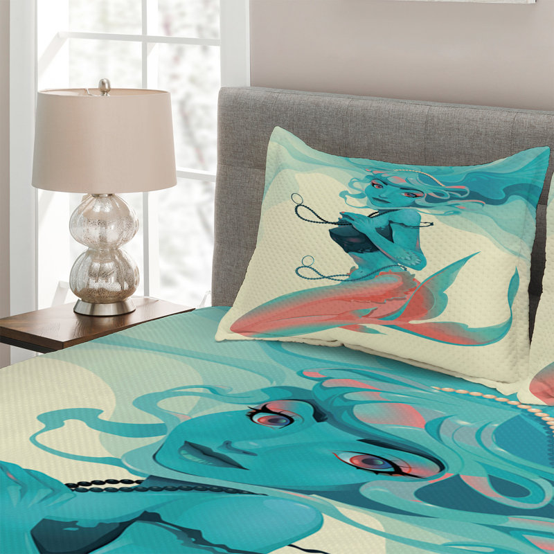 Polyester Coverlet, King Bedspread + 2 Shams