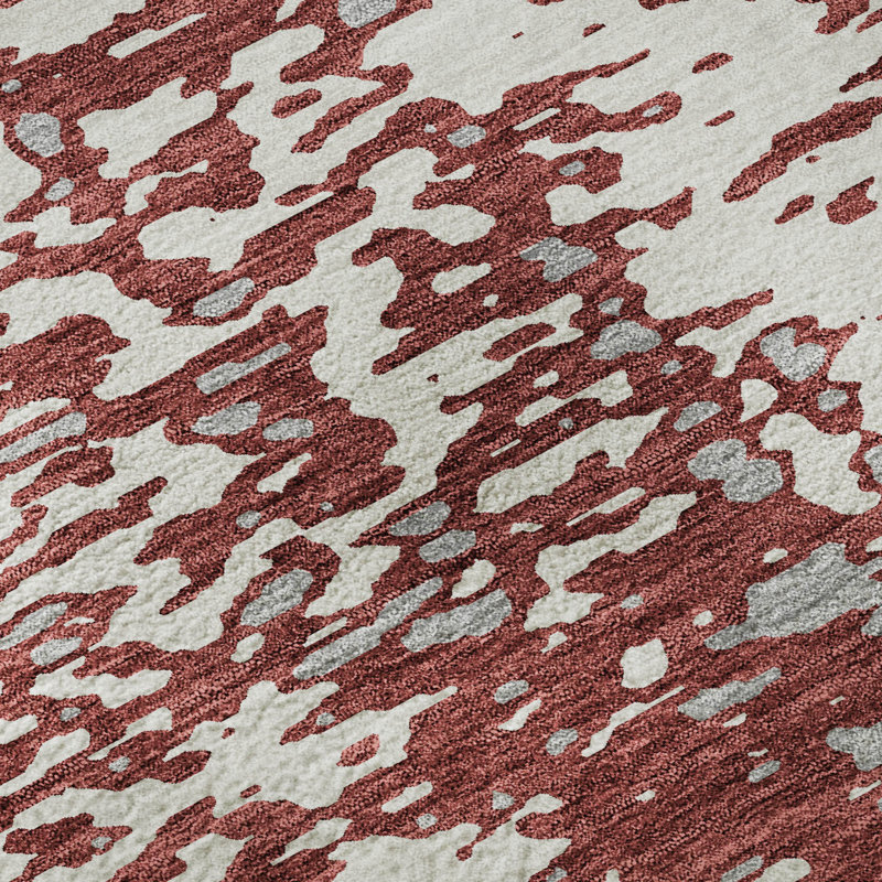 Premium Machine Washable Prisco Garnet Rug, Rectangle 5' x 7'6"