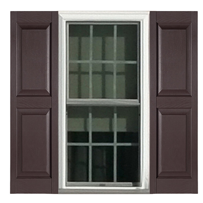 Premier Raised Panel Shutters, Sienna Brown, 59"